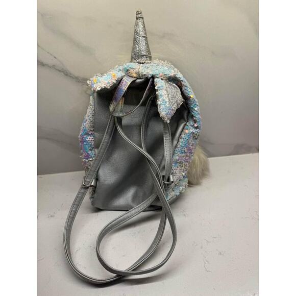 Justice “C” Monogram Sequin Mini Unicorn Backpack - Picture 2 of 2